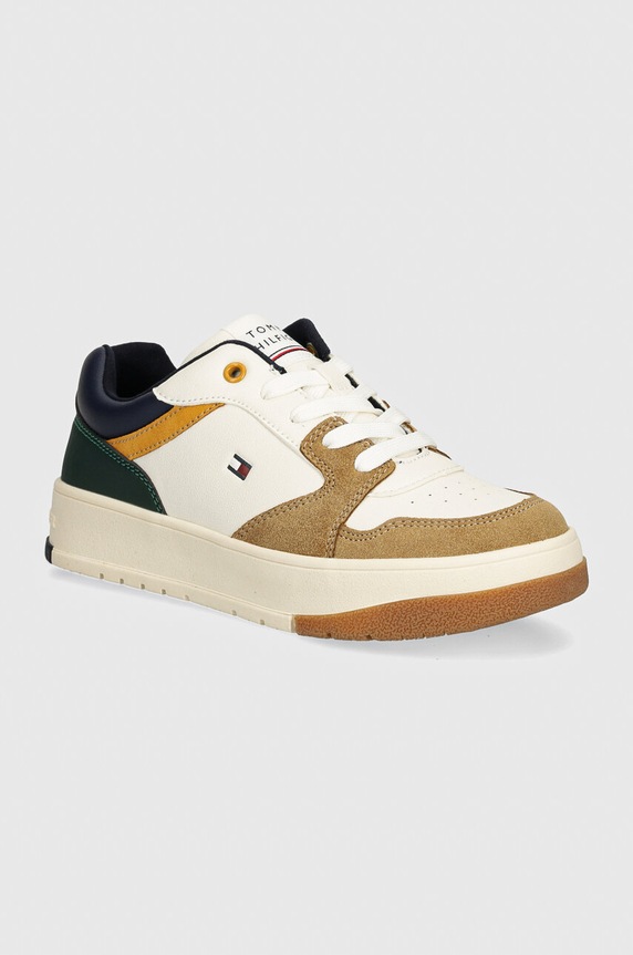 Tommy Hilfiger sneakers pentru copii imitatie de piele intoarsa maro T3X9.33639.30.34