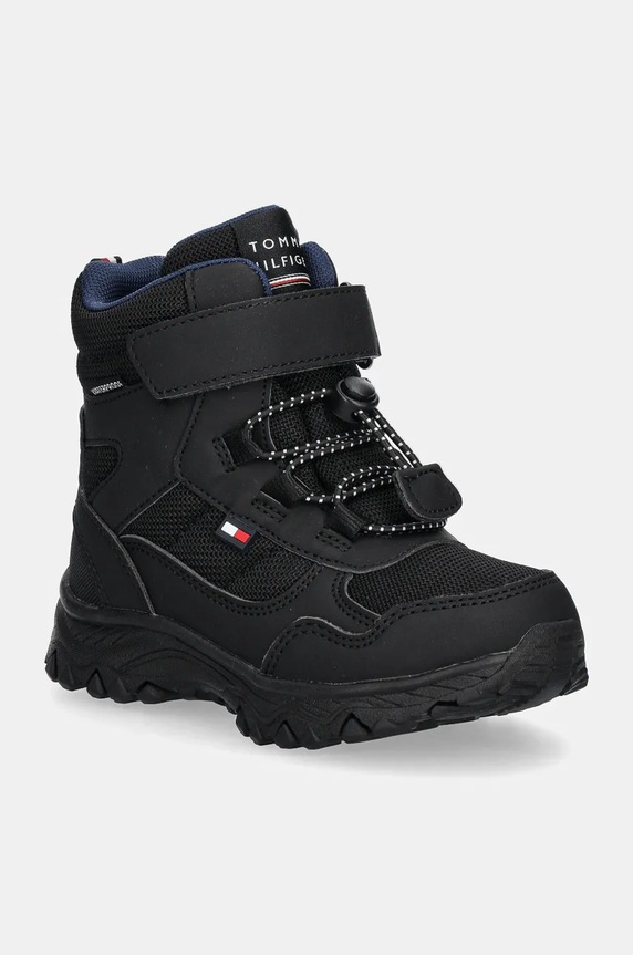 Παιδικά παπούτσια Tommy Hilfiger συνθετικό μαύρο T1X5.33710.22.29