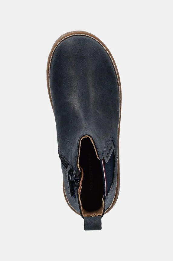 Tommy Hilfiger buty zimowe skórzane dziecięce granatowy T1X5.33700.27.29