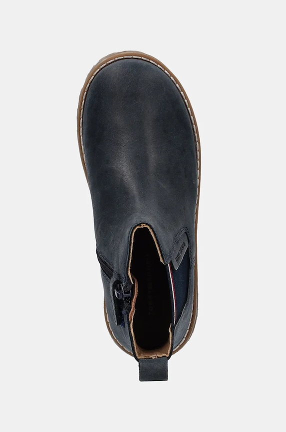 Tommy Hilfiger buty zimowe skórzane dziecięce granatowy T1X5.33700.27.29