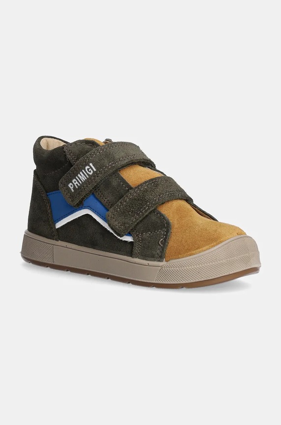 Primigi pantofi din piele intoarsa pentru copii verde 6851500