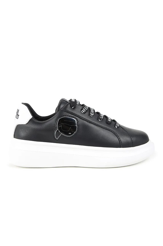 Παιδικά δερμάτινα sneakers Karl Lagerfeld Z30315.28.35 μαύρο AW24
