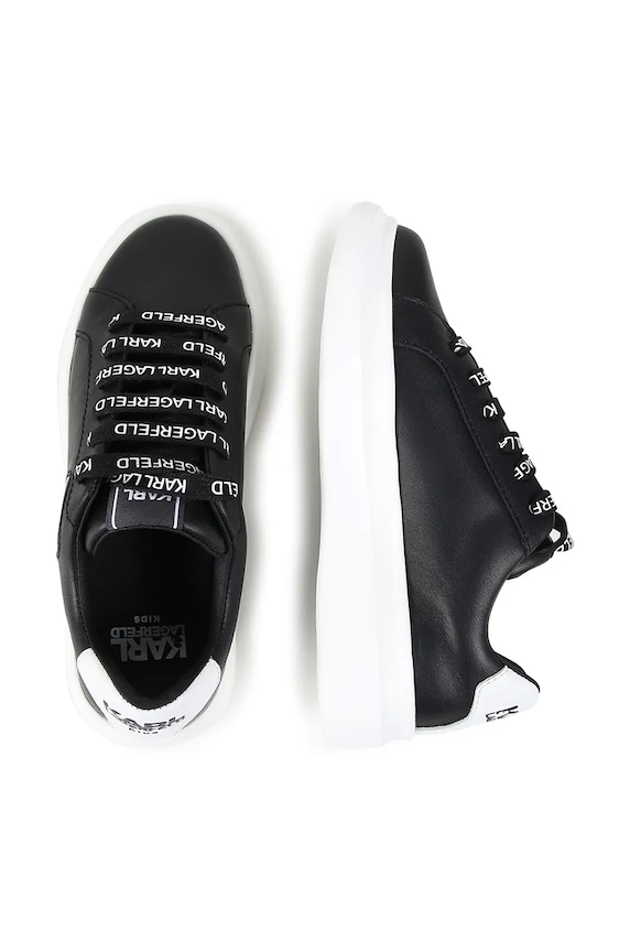 Παιδικά δερμάτινα sneakers Karl Lagerfeld Z30315.28.35 μαύρο