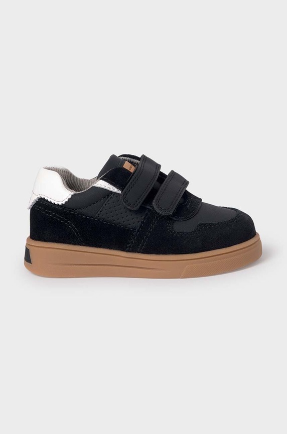 Dětské kožené sneakers boty Mayoral přírodní kůže černá 42520.74C.Baby