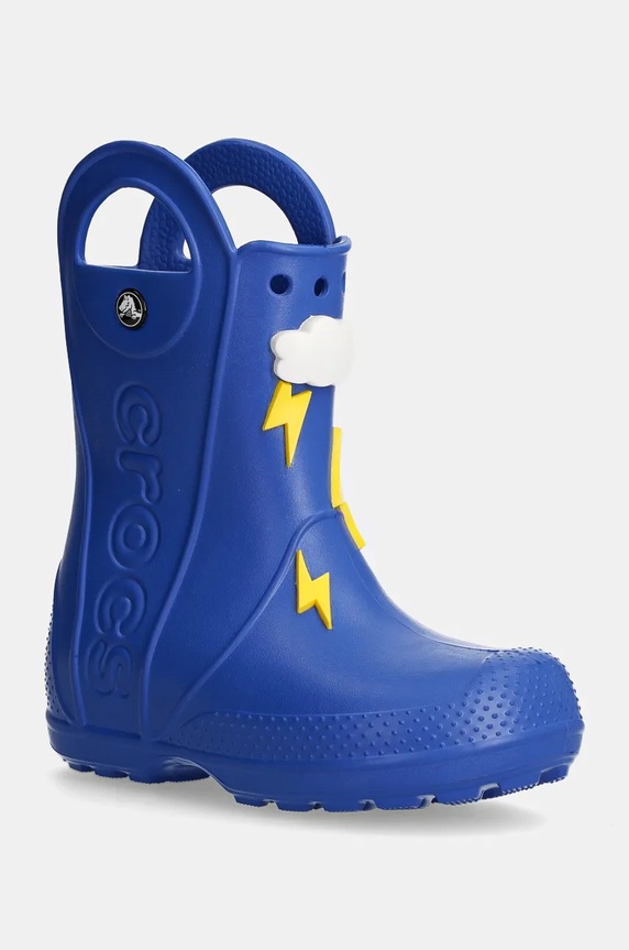 Crocs gyerek gumicsizma HANDLE IT LIGHTNING BOLT RAIN BOOT sötétkék 210027.HANDLE.IT.LIGHTN