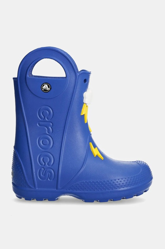 Crocs gyerek gumicsizma HANDLE IT LIGHTNING BOLT RAIN BOOT 210027.HANDLE.IT.LIGHTN sötétkék AW24