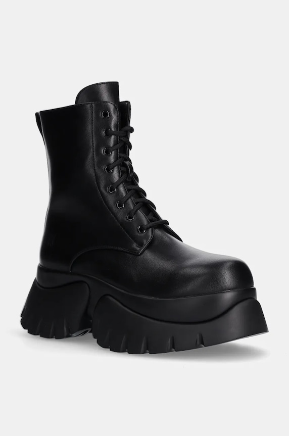 Čizme Koi Footwear na patentni zatvarač crna RANCOR
