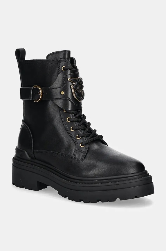 Pinko workery Mia imitacja skóry licowej czarny SD0147.P001.Z99