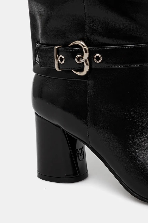 Кожени ботуши Pinko Cindy SD0129.P043.Z99 черен