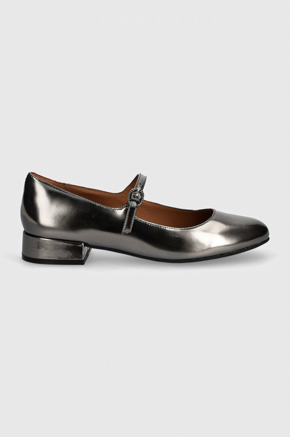 Kožené baleríny Kurt Geiger London Regent Low Mary Jane 1292664109.GUNMETAL stříbrná AW24
