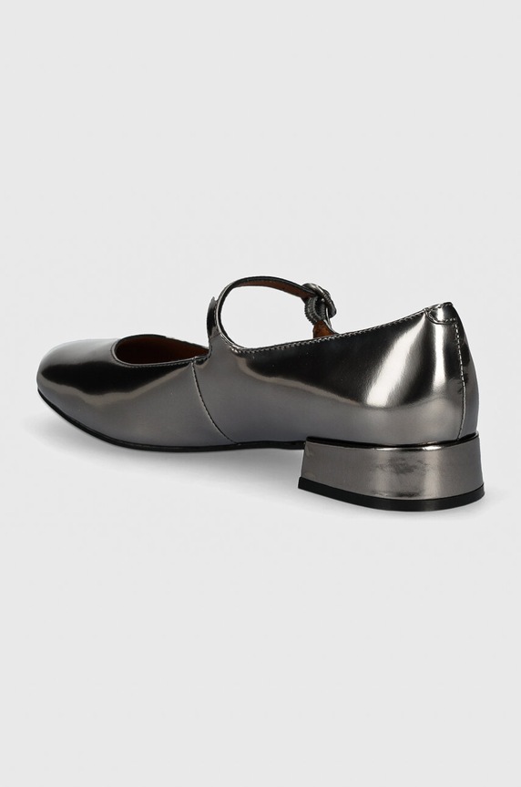 Boty Kožené baleríny Kurt Geiger London Regent Low Mary Jane 1292664109.GUNMETAL stříbrná