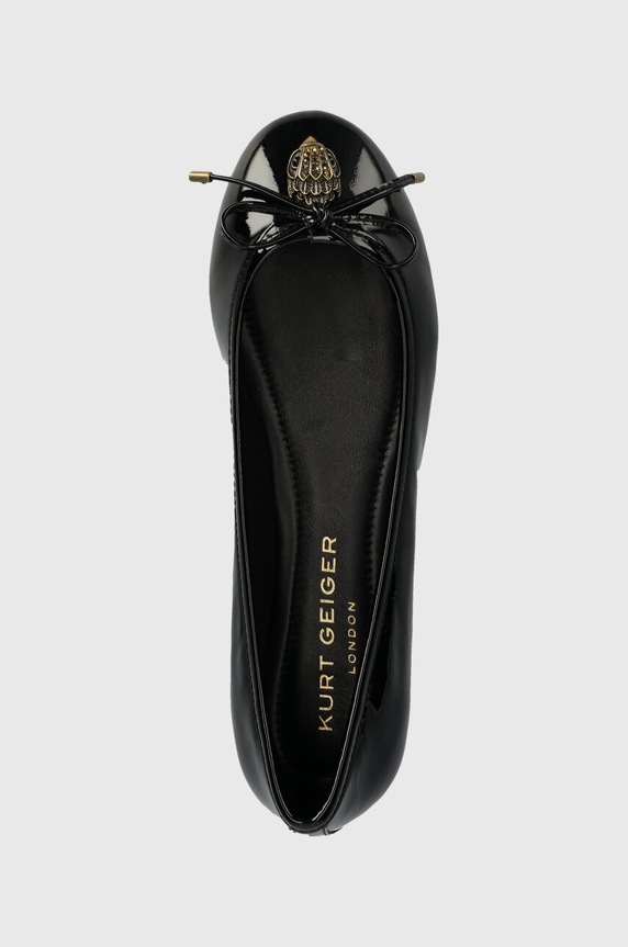 Kurt Geiger London baleriny skórzane Eagle Ballerina czarny 9790600319.BLACK