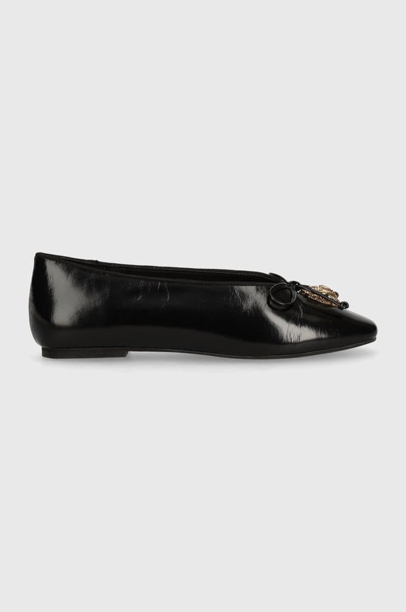 Kurt Geiger London baleriny skórzane Sloane Eagle Ballerina 2657700309.BLACK czarny AW24