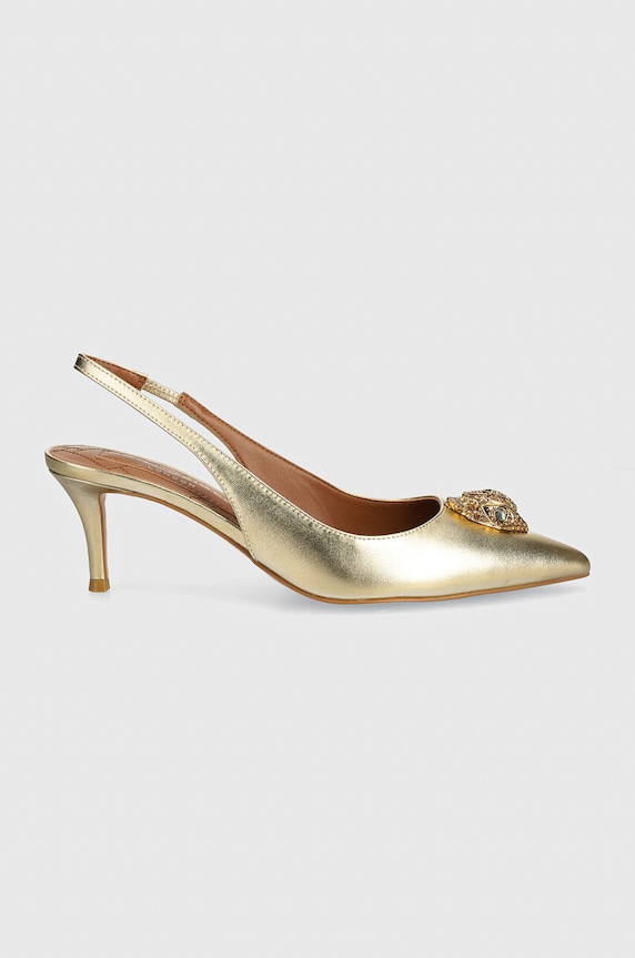 Kurt Geiger London szpilki skórzane Belgravia Sling Back 9786961109.GOLD złoty SS26