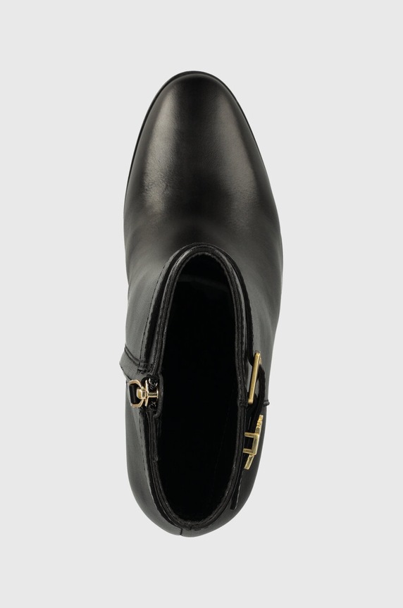 Kožené kotníkové boty Lauren Ralph Lauren Bailey černá 802937808001.001