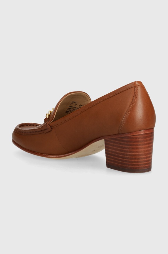 Încălțăminte Lauren Ralph Lauren pantofi de piele Winslet 802942573002.270 maro