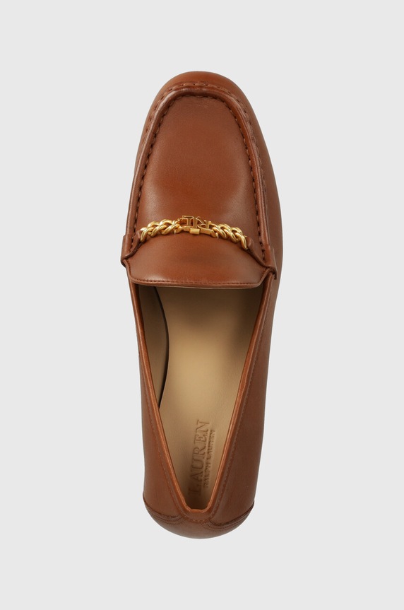 Lauren Ralph Lauren pantofi de piele Winslet maro 802942573002.270