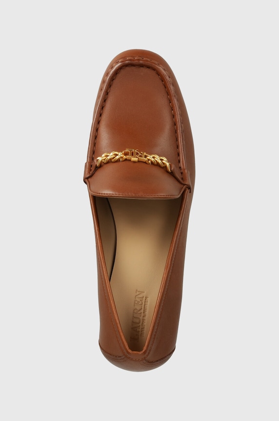 Lauren Ralph Lauren pantofi de piele Winslet maro 802942573002.270