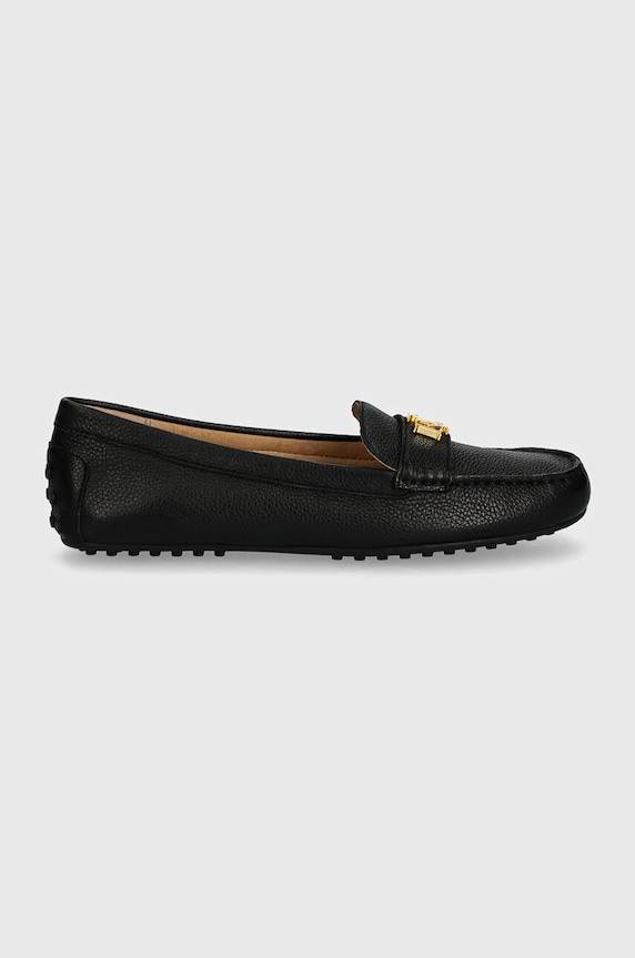 Kožené mokasíny Lauren Ralph Lauren Barnsbury 802942768001.001 černá AW25
