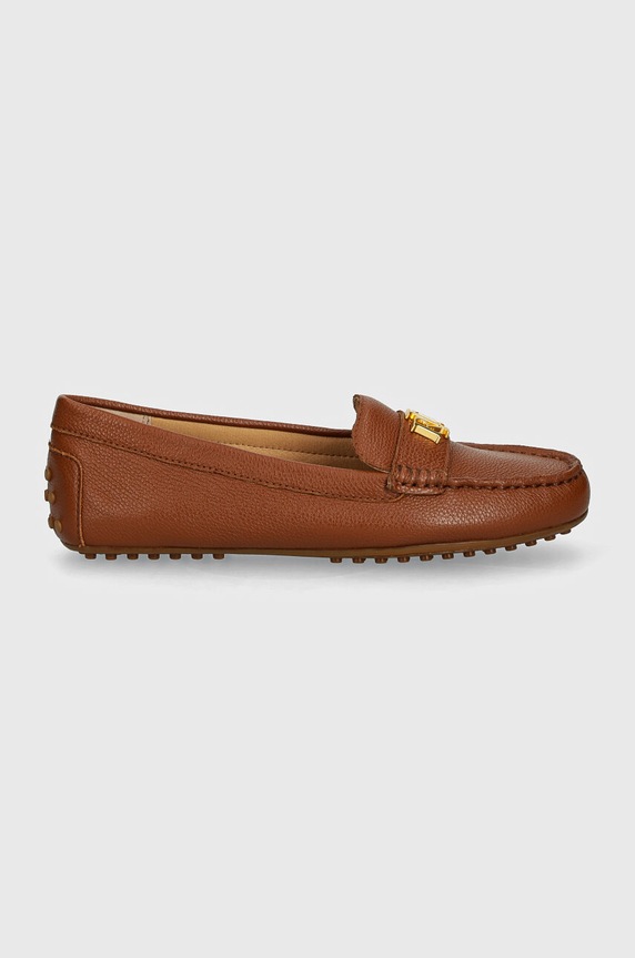 Kožne mokasinke Lauren Ralph Lauren Barnsbury 802942768002.200 smeđa AW25