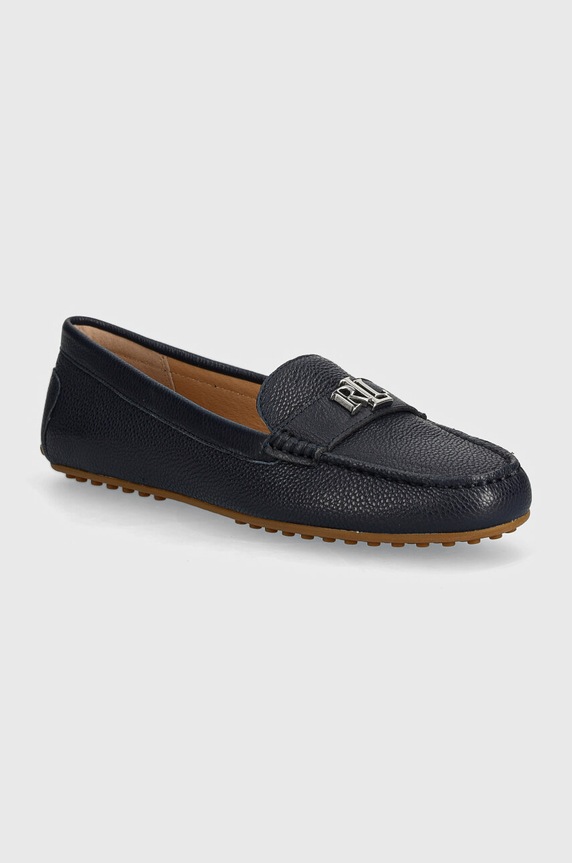 Kožené mokasíny Lauren Ralph Lauren Barnsbury usňová koža tmavomodrá 802942768007.410