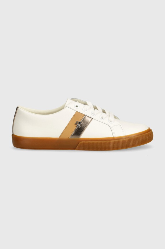Lauren Ralph Lauren sneakersy skórzane Janson II 802942784001.100 biały AW24