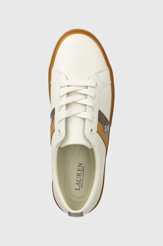 Lauren Ralph Lauren sneakersy skórzane Janson II biały 802942784001.100