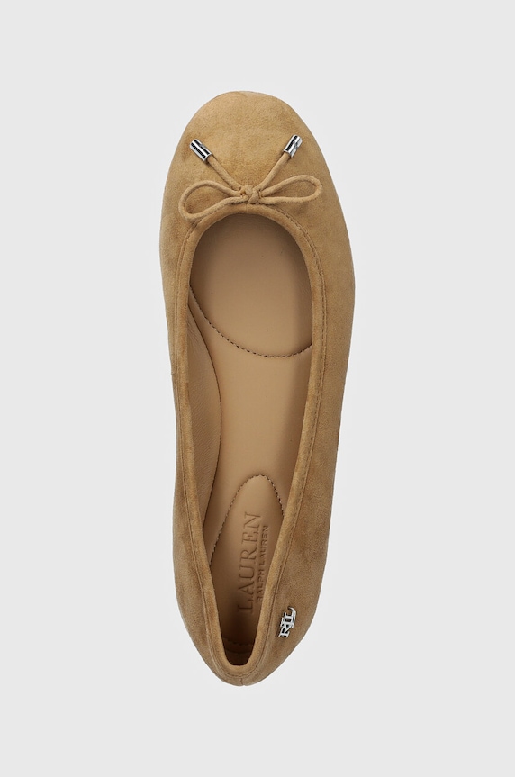 Lauren Ralph Lauren ballerine in pelle scamosciata Jayna beige 802943066001.260