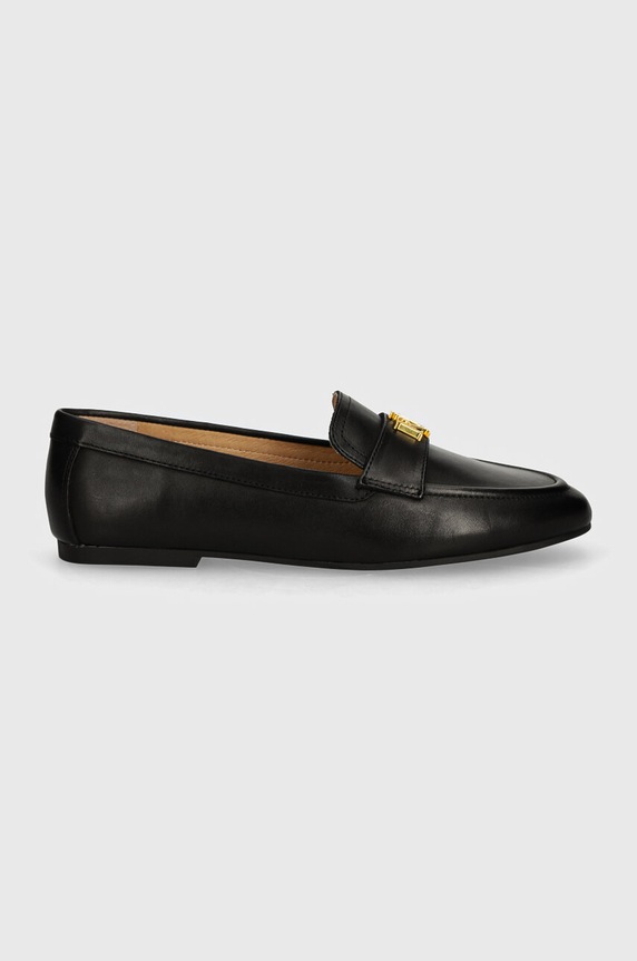 Δερμάτινα μοκασίνια Lauren Ralph Lauren Averi III 802946808001.001 μαύρο AW24