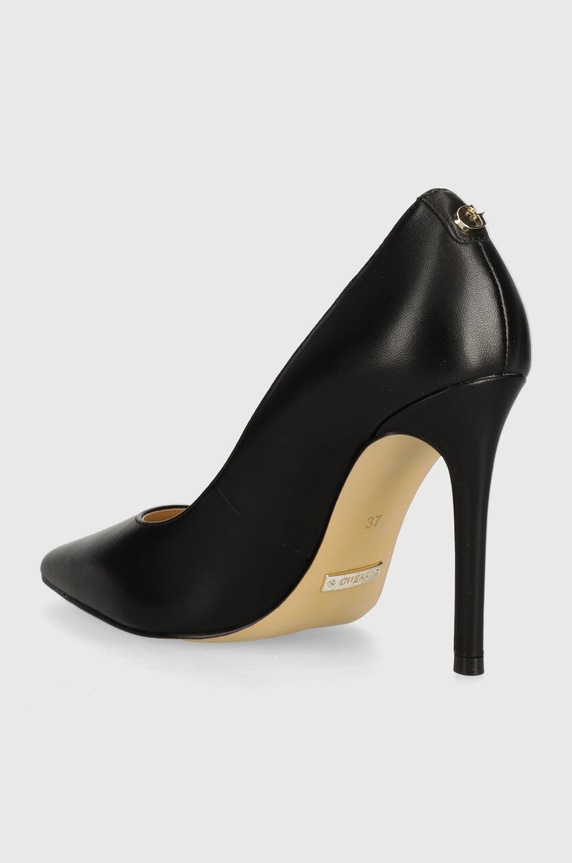 Obuwie Guess szpilki skórzane GABBEN FLTGAB.LEA08.BLACK czarny