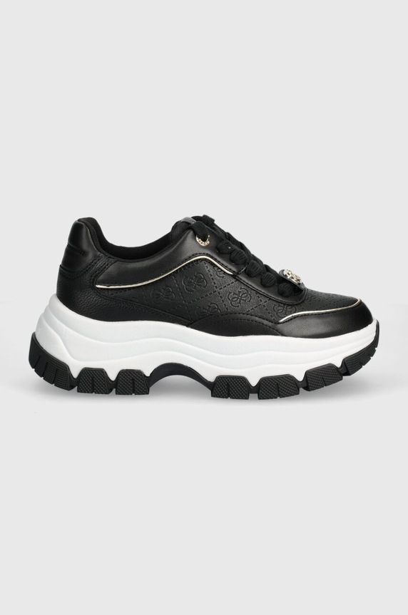 Guess sportcipő BERRETT FLTBER.ELE12.BLACK fekete AW24