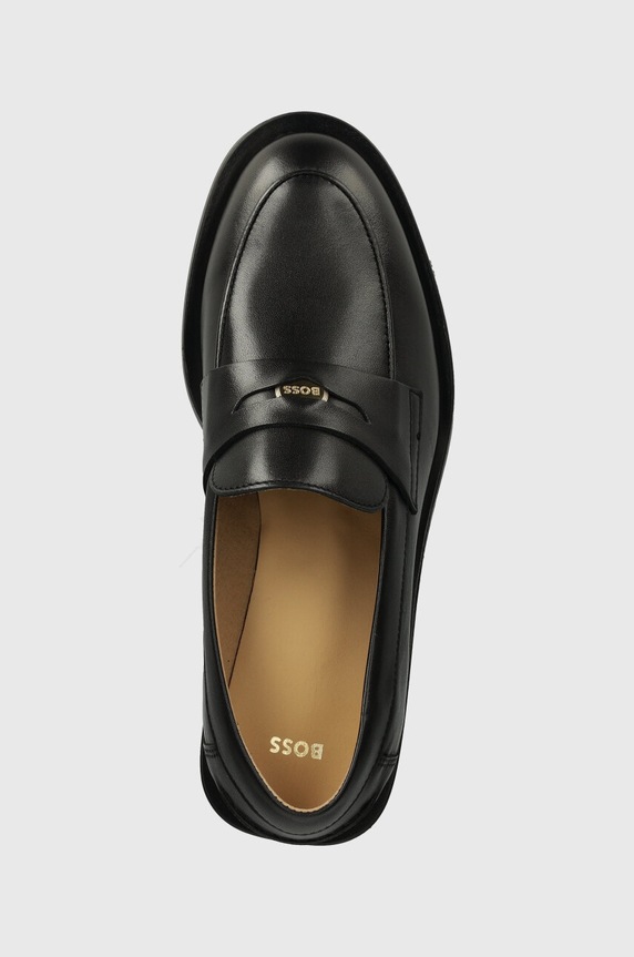 BOSS bőr mokaszin Iryna fekete 50523445.001