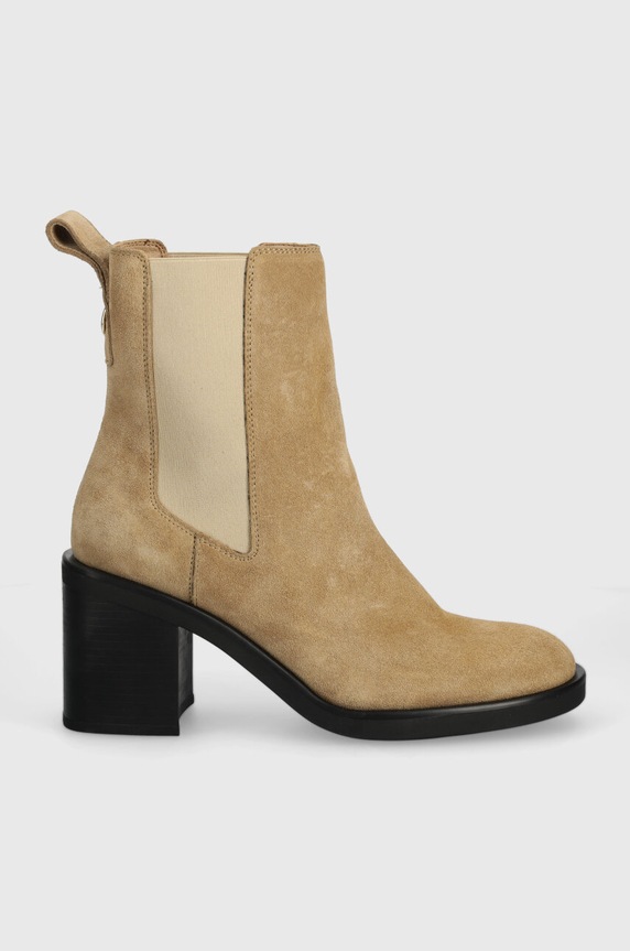 BOSS cizme din piele intoarsa Camy 50523448.271 bej AW24