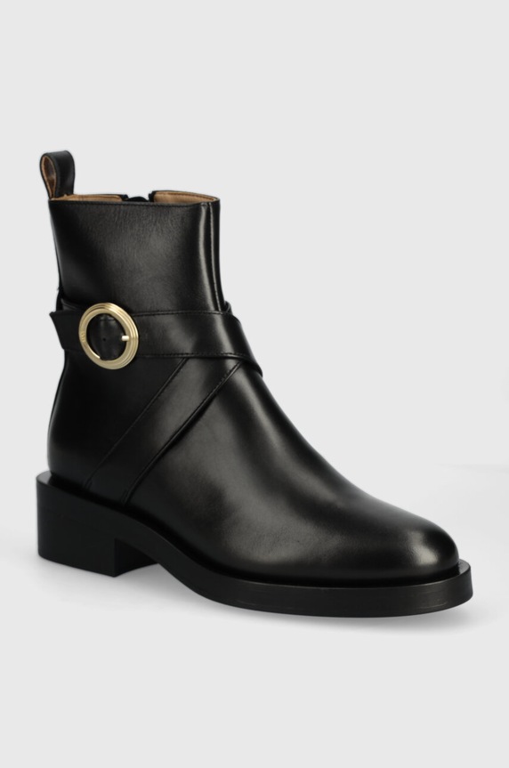 BOSS cizme de piele Iryna pana la 5 cm negru 50523457.001