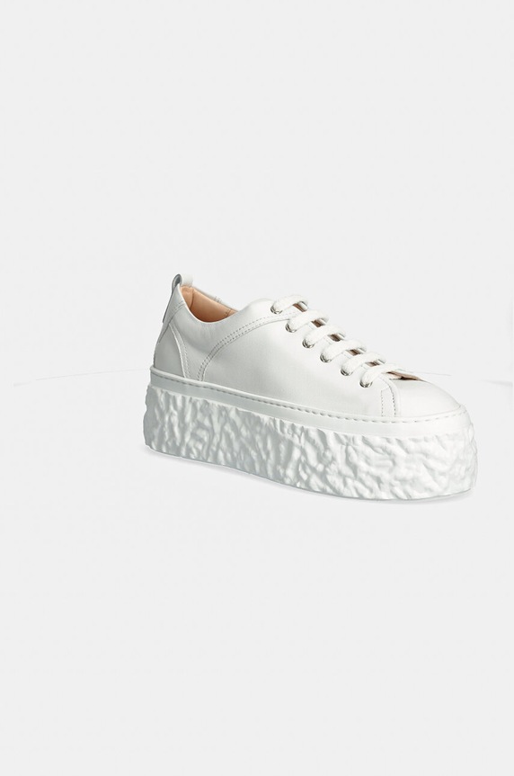 Δερμάτινα sneakers AGL Magma πλατφόρμα λευκό D776001PGKA076A634