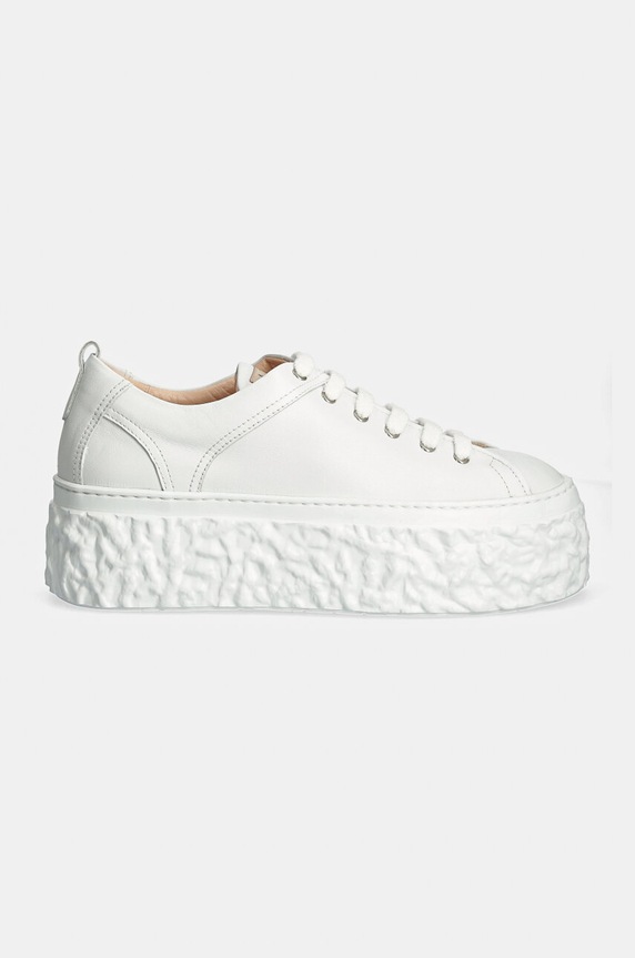 Δερμάτινα sneakers AGL Magma D776001PGKA076A634 λευκό AW24