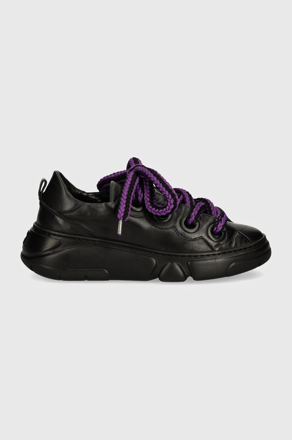AGL sneakersy skórzane Rope Bubble D938050PGSOFTY0000 czarny AW24