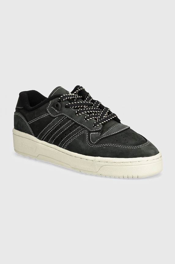 Semišové tenisky adidas Originals Rivalry Low plochá černá IF4657