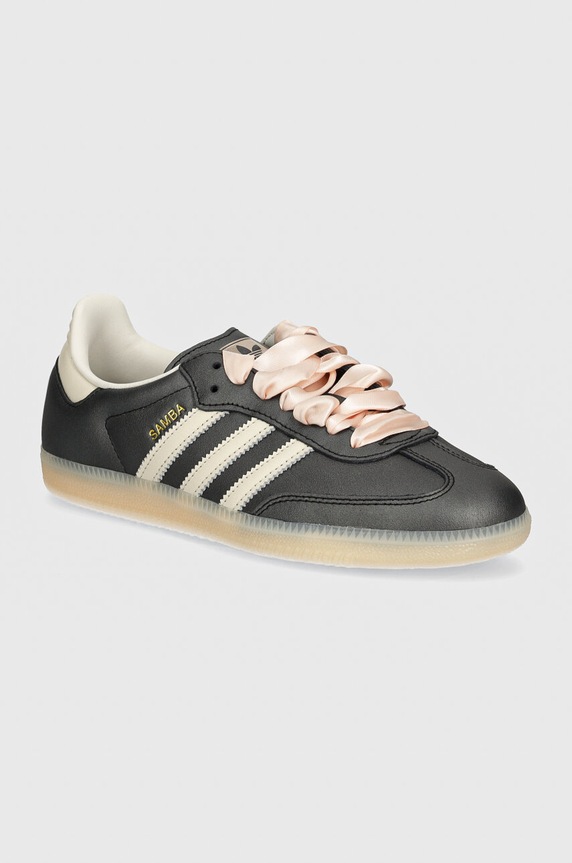 Kožené tenisky adidas Originals Samba OG nízký černá IH8047