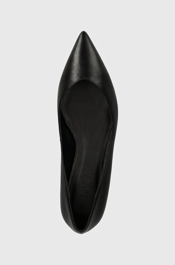 Kožené baleríny HUGO Maridia černá 50523194.001