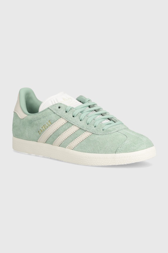 Kožne tenisice adidas Originals Gazelle brušena koža tirkizna IG4393
