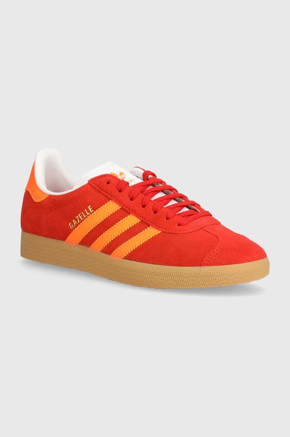 Tenisice od brušene kože adidas Originals Gazelle imitacija zrnate kože crvena JI1374