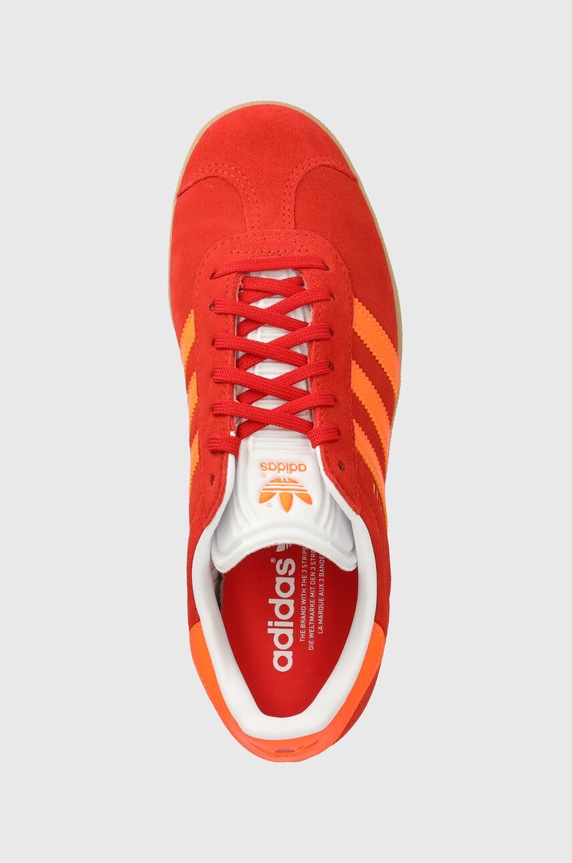 Tenisice od brušene kože adidas Originals Gazelle crvena JI1374