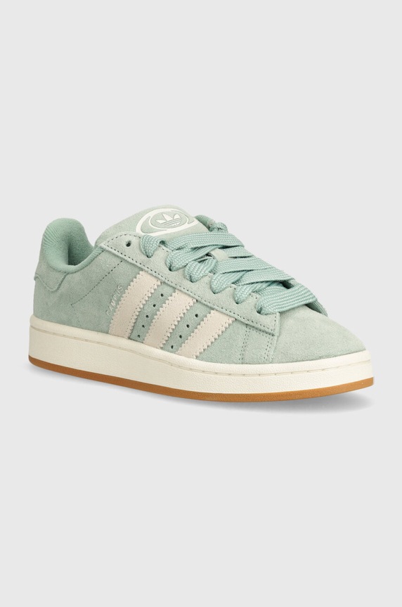 Tenisice od brušene kože adidas Originals Campus 00s ravni tirkizna JI1984