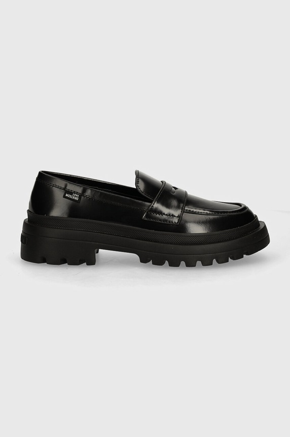 Kožené mokasíny Love Moschino JA10255G1LJD0000 černá AW24