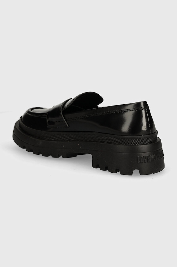 Boty Kožené mokasíny Love Moschino JA10255G1LJD0000 černá