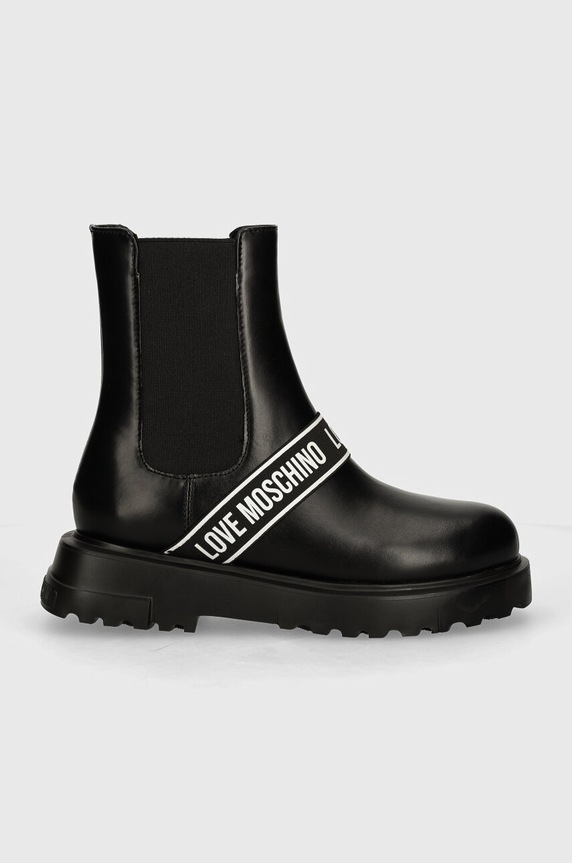 Kožne gležnjače Love Moschino JA24104G1LIA0000 crna AW24