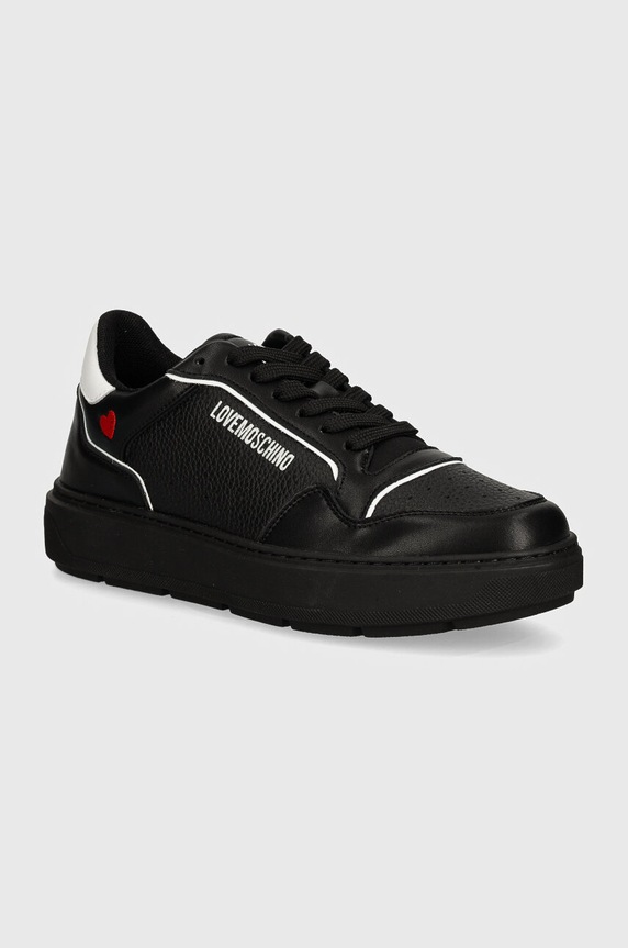Kožne tenisice Love Moschino tekstil crna JA15144G1LJC100A