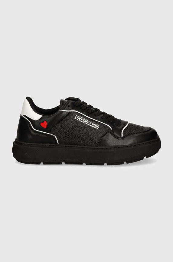 Kožne tenisice Love Moschino JA15144G1LJC100A crna AW24