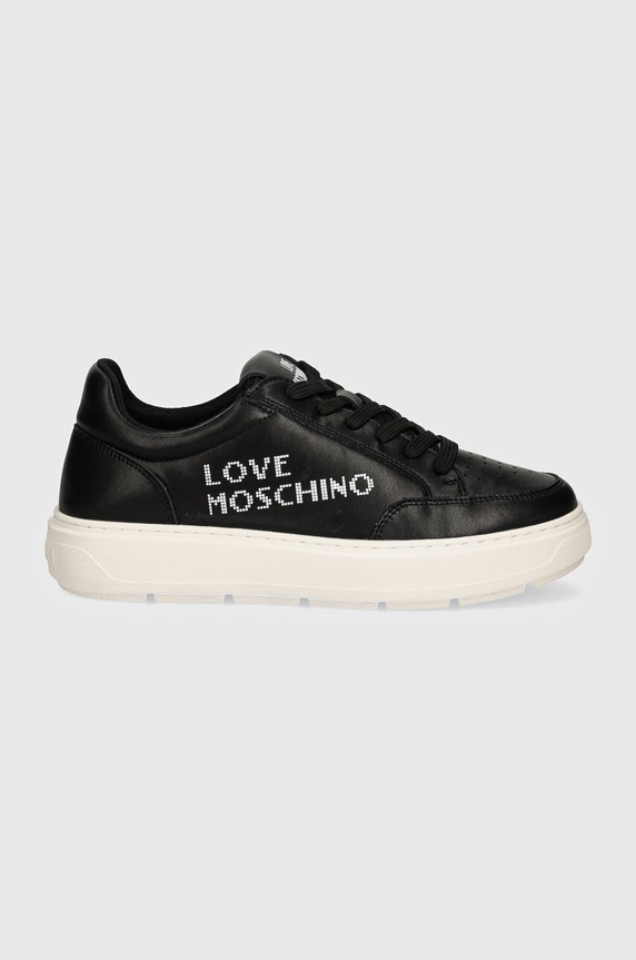 Love Moschino sneakersy skórzane JA15124G1LIA0000 czarny AW24